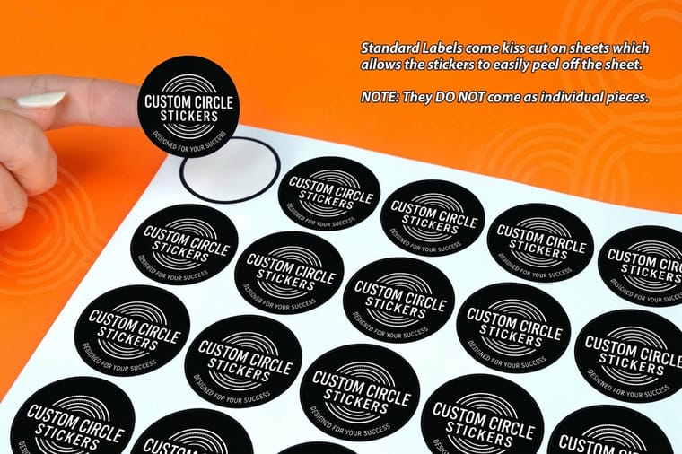 Matte finish stickers printed by 4OVER4