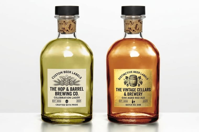 Custom beer labels from 4OVER4, the anchor piece of the brewery and taproom kit