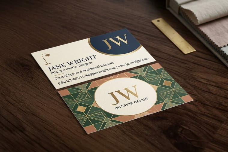 Business cards printed by 4OVER4 on premium stock