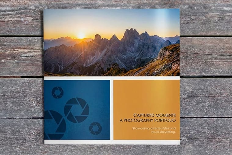 Photography studio print pieces from 4OVER4 arranged as a matching new-customer set