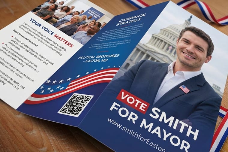 Political campaign print pieces from 4OVER4 arranged as a volunteer set
