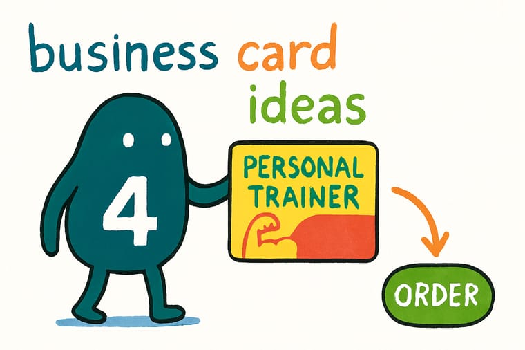 Wally from 4OVER4 turning a personal trainer's logo into a business card clients keep