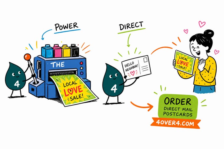 Wally from 4OVER4 comparing the five direct mail types and choosing the right format for a campaign