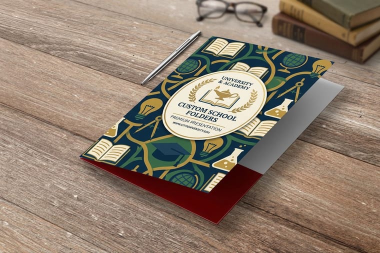 Custom company presentation folders printed by 4OVER4