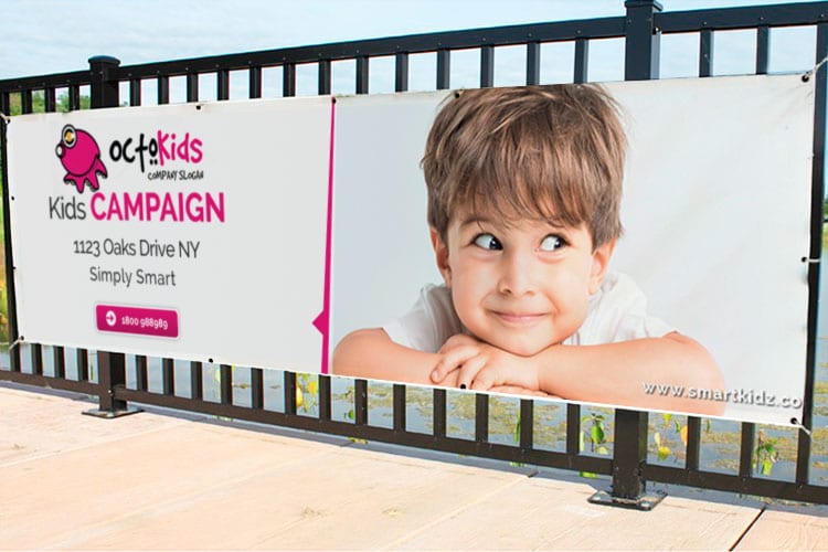 Custom trade show banner stands and backdrops printed by 4OVER4