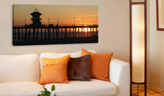 Custom canvas wall art made from a personal photo, printed by 4OVER4