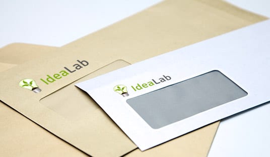 Custom printed envelopes designed and produced by 4OVER4