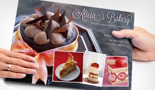Vibrant flyers printed by 4OVER4 on a range of paper stocks