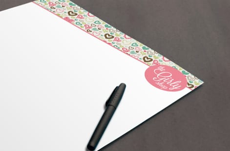 Professional custom letterhead printed by 4OVER4 on premium stock