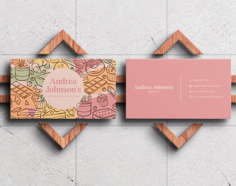 Bakery Ultra Thick Silk Laminated Business Card