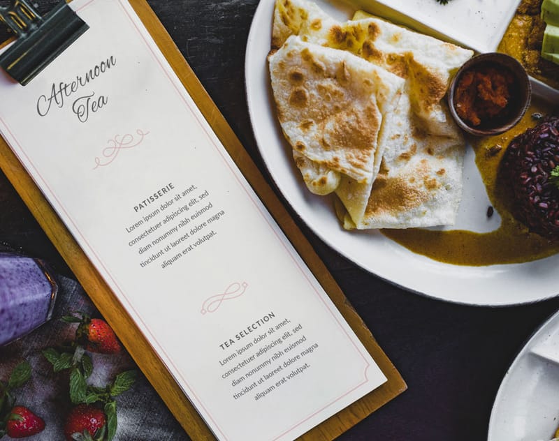 Tea Menu