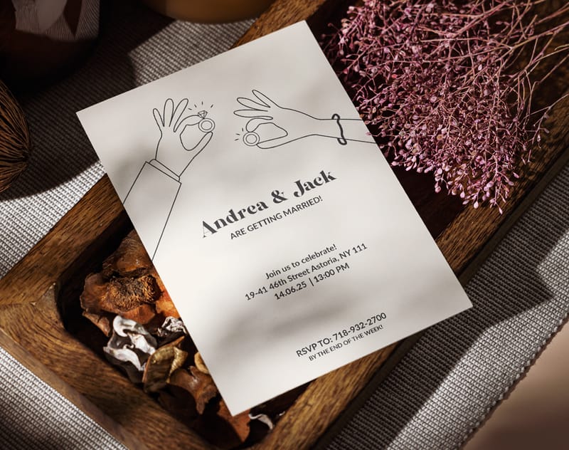 Wedding Flat Invitation