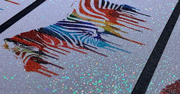 Glitter Effect Printed Products - 4OVER4.COM