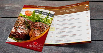 Menus Printing - 4OVER4.COM