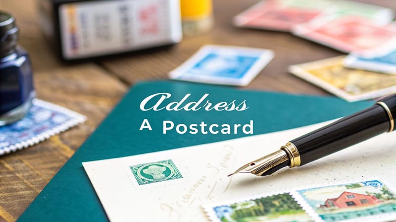 How to address a postcard - addressing-a-postcard by 4OVER4.COM
