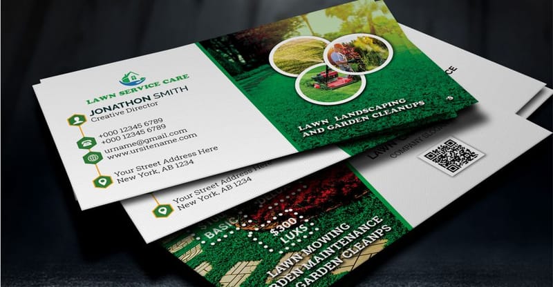 landscaping business card design ideas - landscaping-business-cards-ideas by 4OVER4.COM