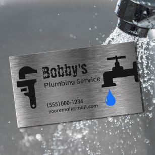plumbing business card design ideas - plumbing-business-cards-ideas by 4OVER4.COM