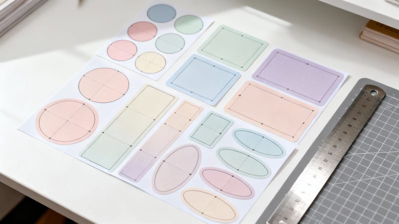 sticker sizes chart guide - sticker-sizes-chart by 4OVER4.COM