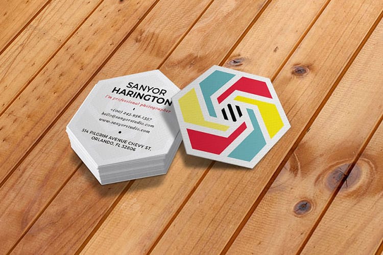 business card content guide - 0diecut business card 60 by 4OVER4.COM