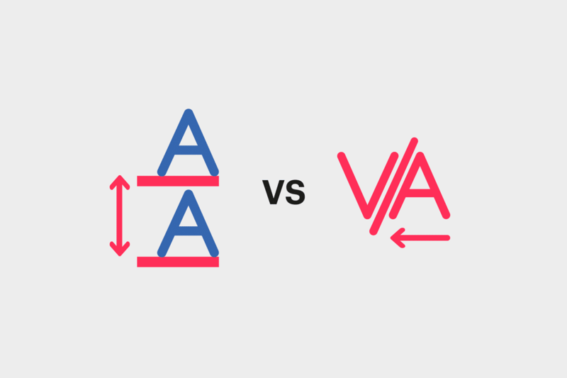 difference between leading kerning vs tracking