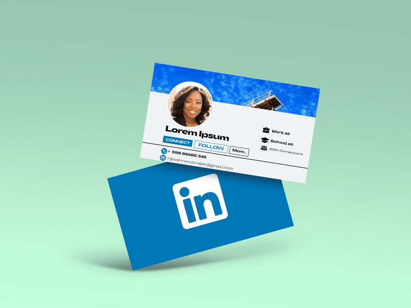 how to add linkedin to card - how-to-put-your-linkedin-on-a-business-card by 4OVER4.COM