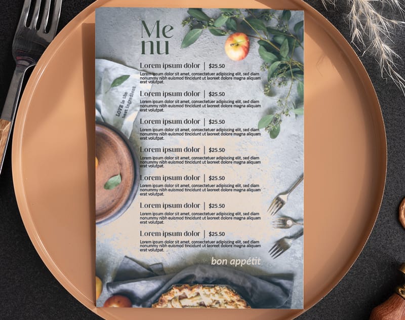 how to design custom menu cards - diy-how-to-make-stunning-custom-menu-cards by 4OVER4.COM