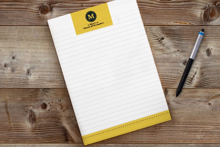 custom notepad design inspiration - notepads 2 by 4OVER4.COM