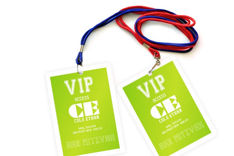 how to design conference badges - event badges with lanyard by 4OVER4.COM