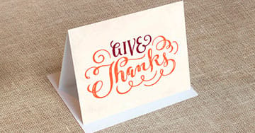 Premium Folded Thank You Cards