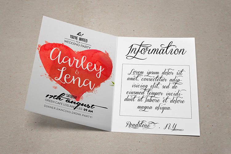 how much do wedding invitations cost - folded wedding invitation by 4OVER4.COM