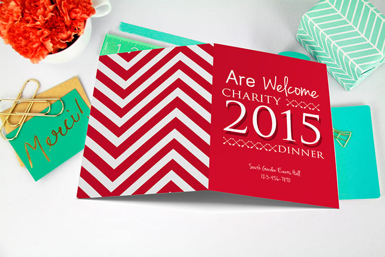 where to print invitations - Folded invitaion 4 by 4OVER4.COM