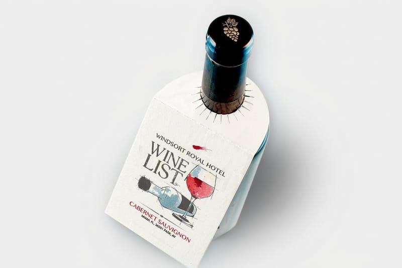 Bottle neck hang tags