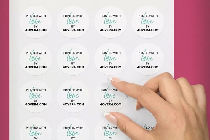 Professional labels printing - existing_product 2 by 4OVER4.COM
