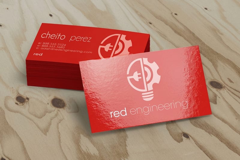 Gloss Laminated Business Cards blank template