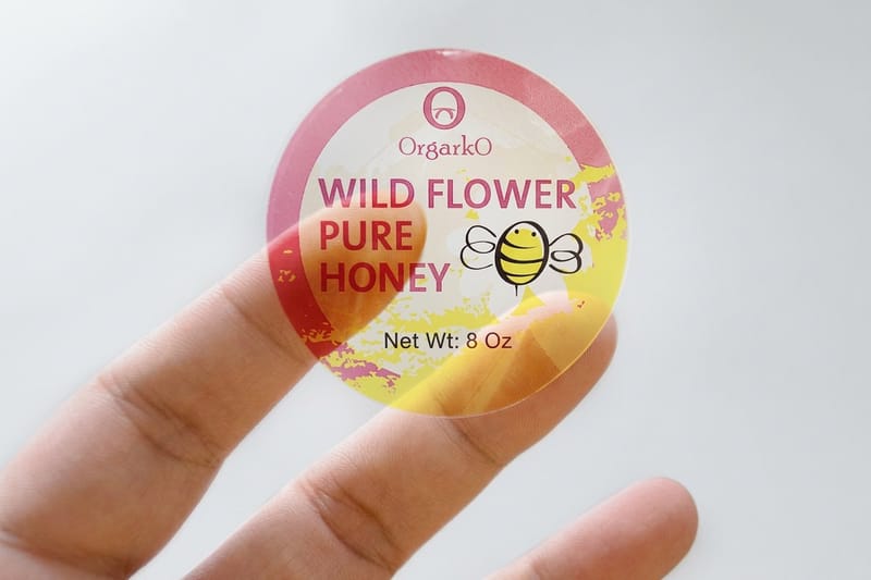 Professional clear labels printing - existing_product 2 by 4OVER4.COM