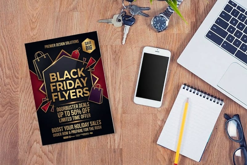 Custom flyer printing - new_product 3 by 4OVER4.COM