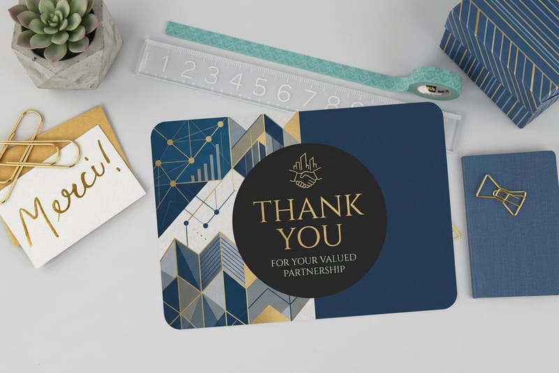 Professional thank you cards - new_product 2 by 4OVER4.COM