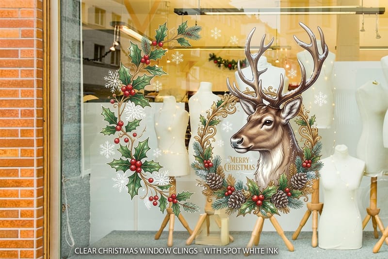 christmas window clings - 4OVER4.COM