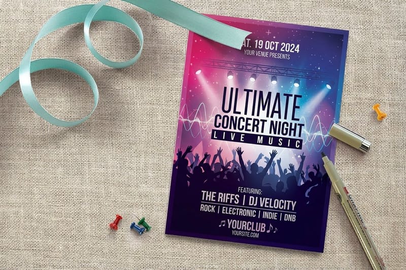 Concert Posters vs DJ Flyers vs Event Tickets for Packing Out a Show