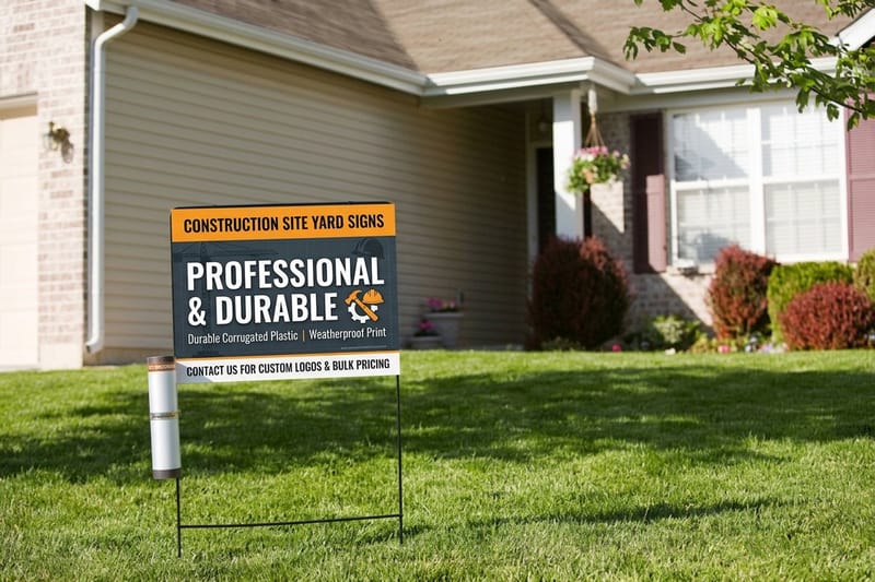 Construction yard signs that generated inbound leads for a Texas contractor