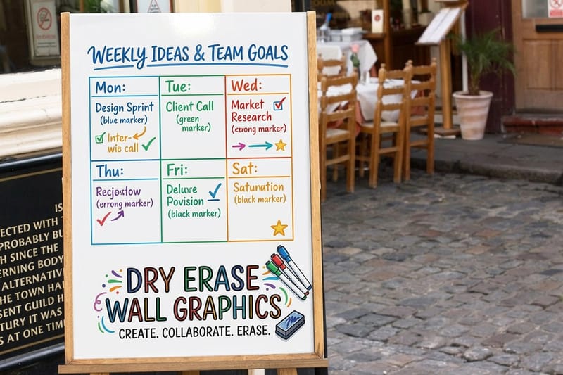 Dry erase wall graphics