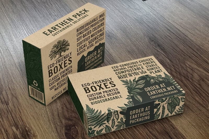 Eco friendly recycled boxes printed by 4OVER4.COM