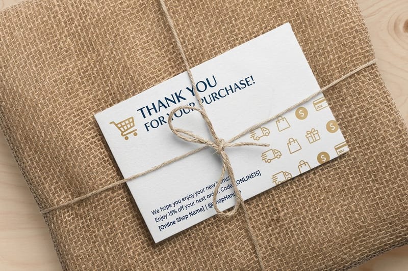 Ecommerce Thank You Cards