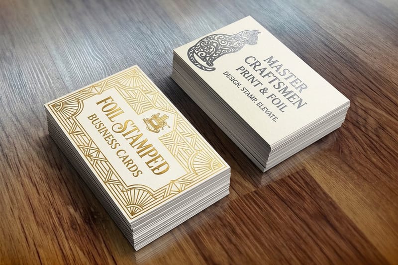 Foil Stamped vs Metallic Foil vs Metallic Business Cards Compared