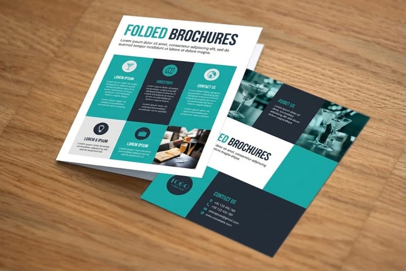 Free Trifold Brochure Template With Fold and Bleed Guides
