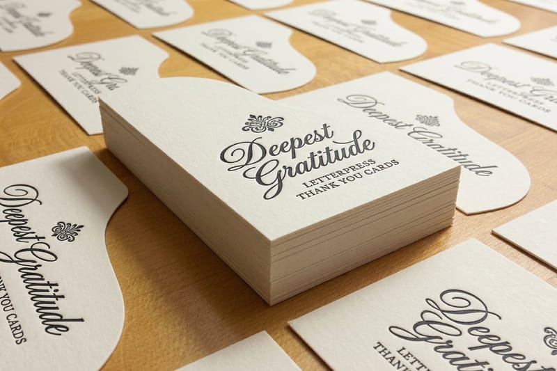 letterpress thank you cards - 4OVER4.COM