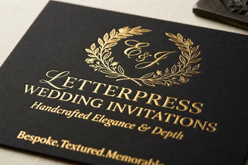 letterpress wedding invitations - 4OVER4.COM