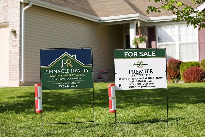 Real Estate Sign Riders, From 6 by 24 Sizing to How They Hang