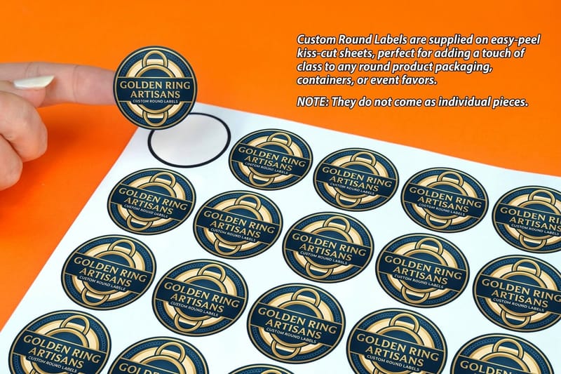 Custom round labels printing - new_product 3 by 4OVER4.COM