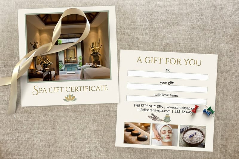 Professional gift certificates printing - new_product 2 by 4OVER4.COM